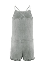 Back of the Wash Effect Girls Summer Jumpsuit by Gen Woo