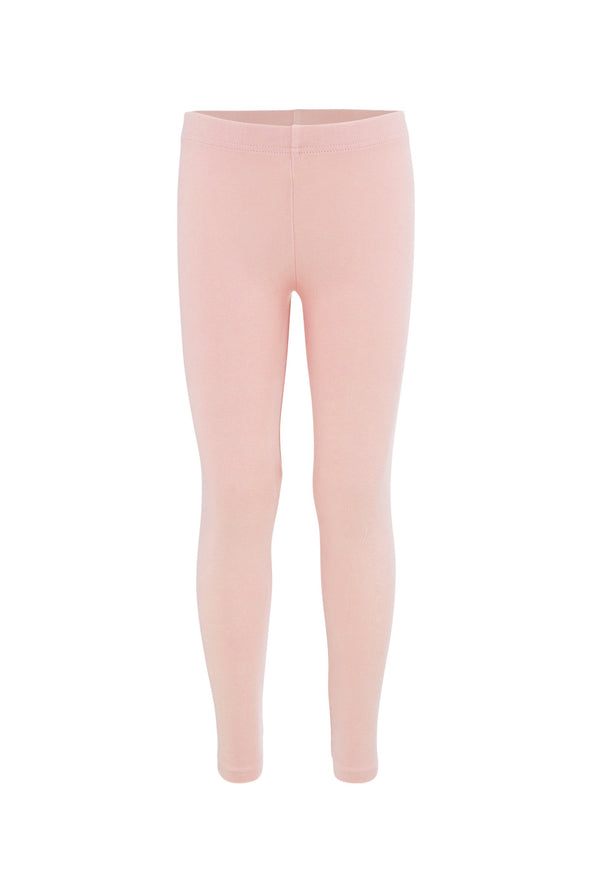 Front of the Everyday Girls Washed Pink Leggings by Gen Woo