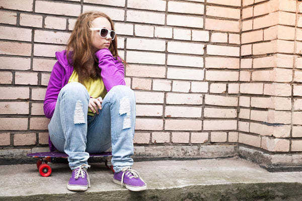 Purple skate fashion for teenage girls