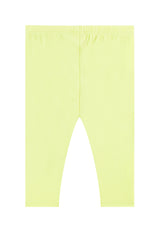 Back of the Cotton Rich Lime Baby Leggings by Gen Woo