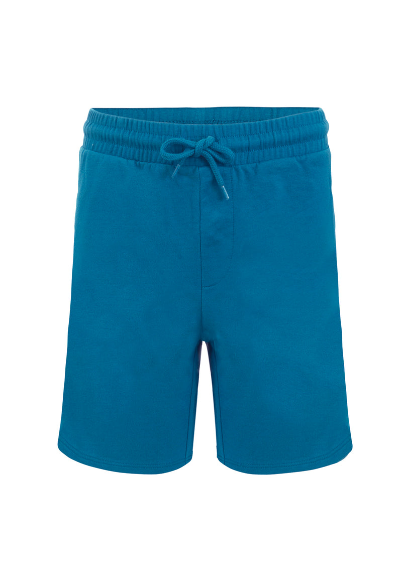 Blue Boys Bermuda Sweat Shorts by Gen Woo.