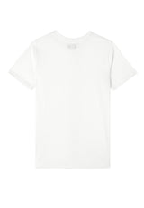 Back view of Bright White Boys Crew Neck T-Shirt by Gen Woo.