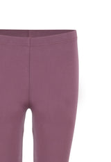 Close-up of the Purple Cotton-Rich Girls Leggings by Gen Woo