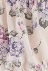 Close-up of the Floral Bloom Girls Crop Top by Gen Woo