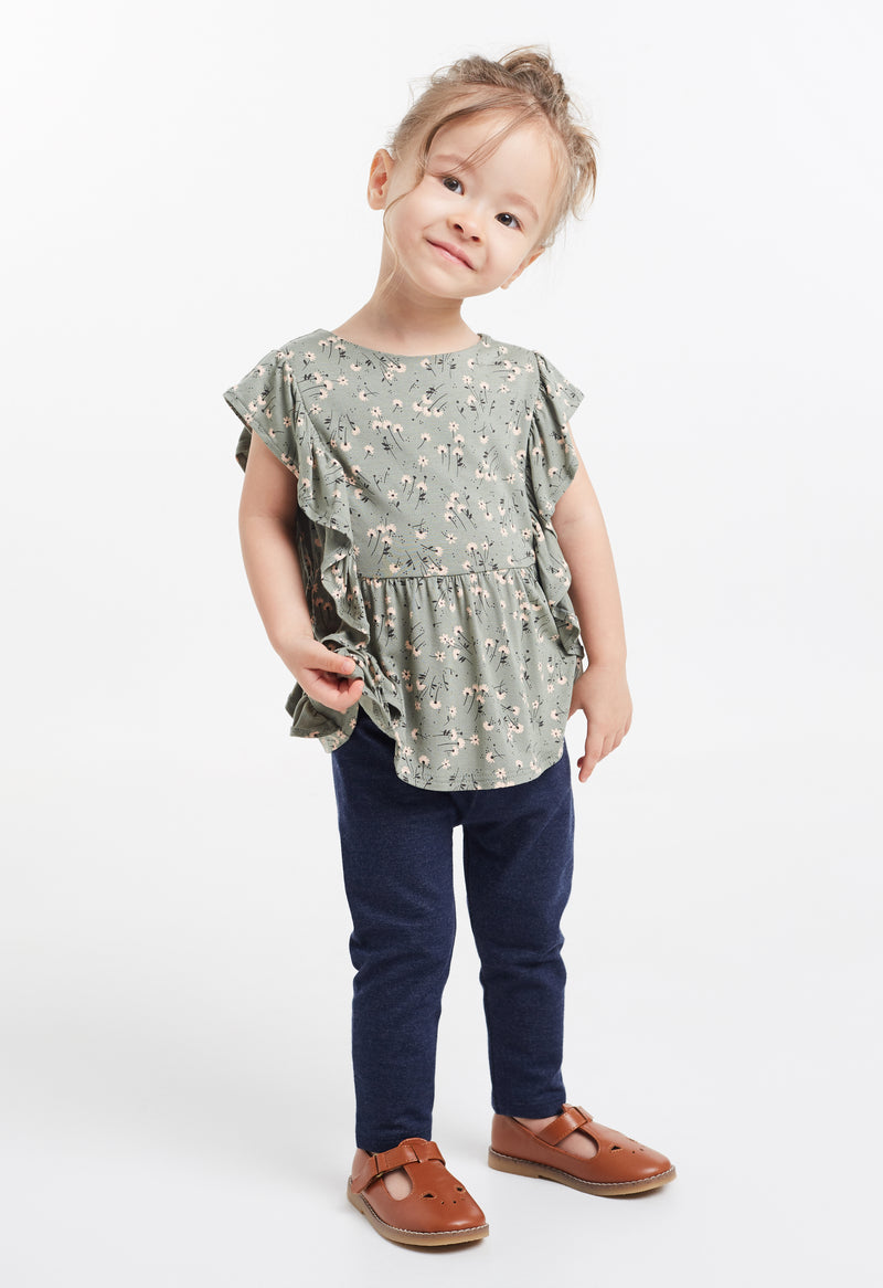 Gen Woo Baby Girls Ditsy Print Flutter Sleeves T-shirt for The Jersey Shop Singapore
