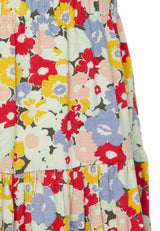 Gen Woo Girls Floral Print Tiered Skirt Fits Sizes 2 Years to 8 Years from The Jersey Shop Singapore