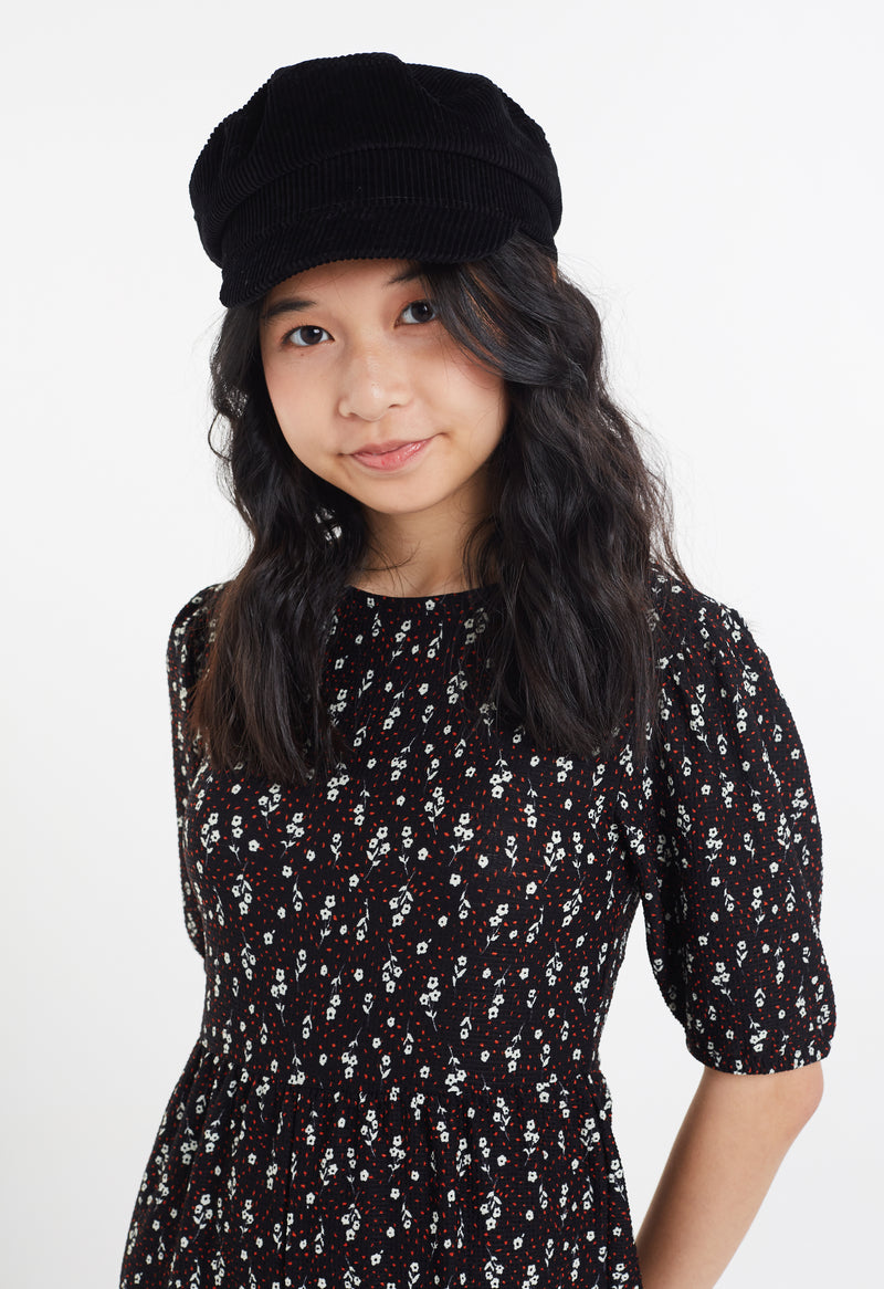Gen Woo Tween Girls Black White & Red Ditsy Print Jumpsuit from The Jersey Shop Singapore