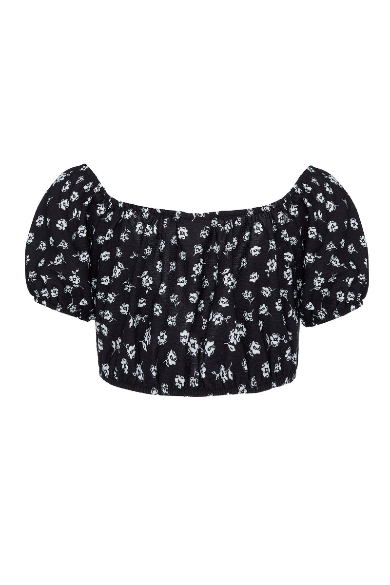 Gen Woo Tween Girls Ditsy Print Crop Top Fits Sizes 8 Years to 14 Years for The Jersey Shop Singapore