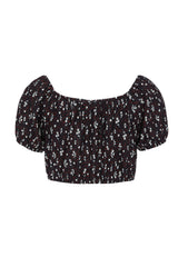 Gen Woo Tween Girls Ditsy Bubble Crop Top Fit Sizes 8 Years to 14 Years for The Jersey Shop Singapore