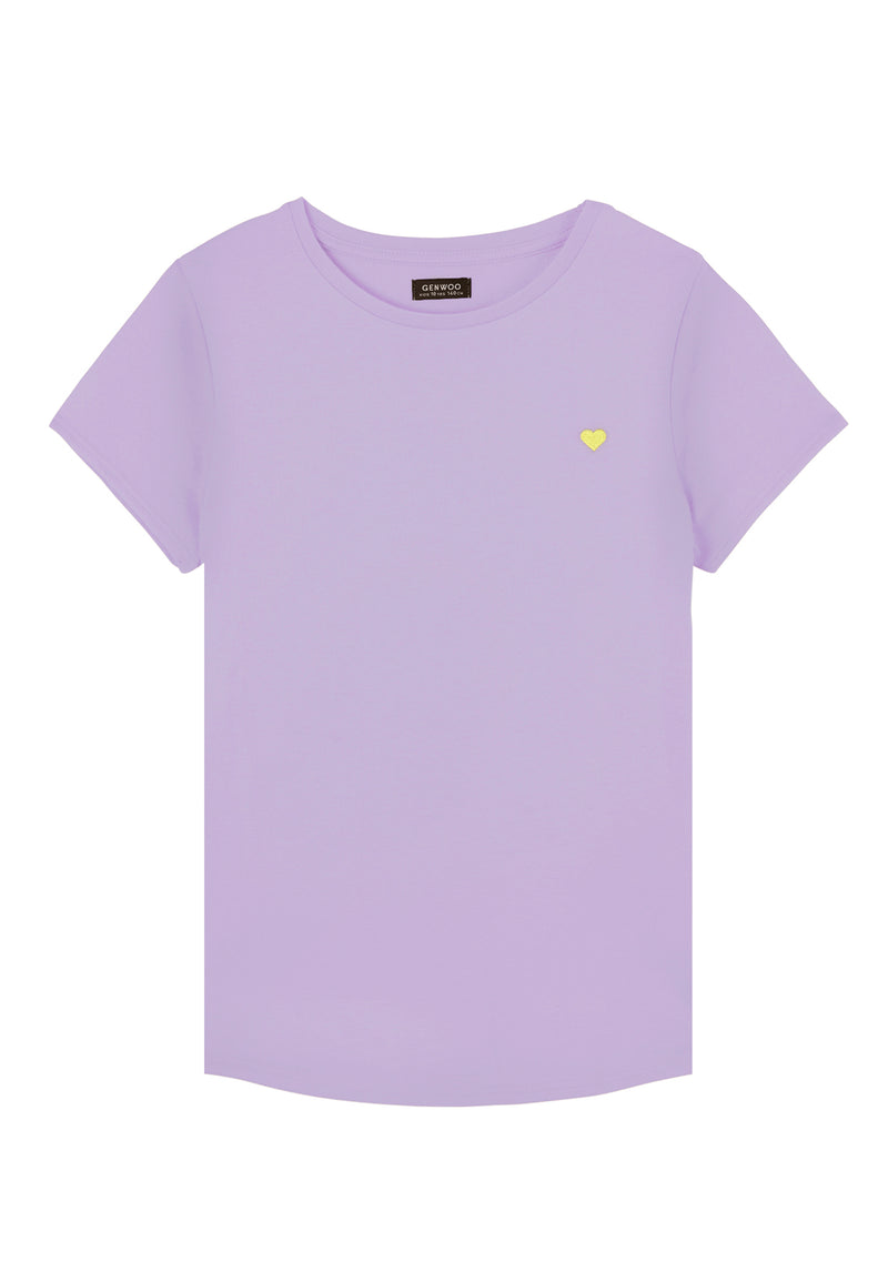 Violet Embroidered Girls T-Shirt by Gen Woo. 