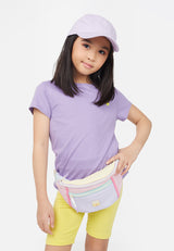 Model wears Violet Heart Embroidered Girls T-Shirt by Gen Woo. 