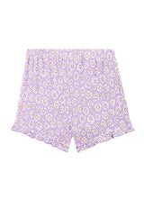 Back view of Daisy Print Girls Cami Pyjama Set Shorts by Gen Woo. 