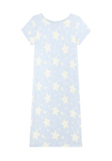 Star Print Girls Oversized Nightdress by Gen Woo. 