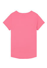 Front of the Pretty Pink Embroidered Girls T-Shirt by Gen Woo