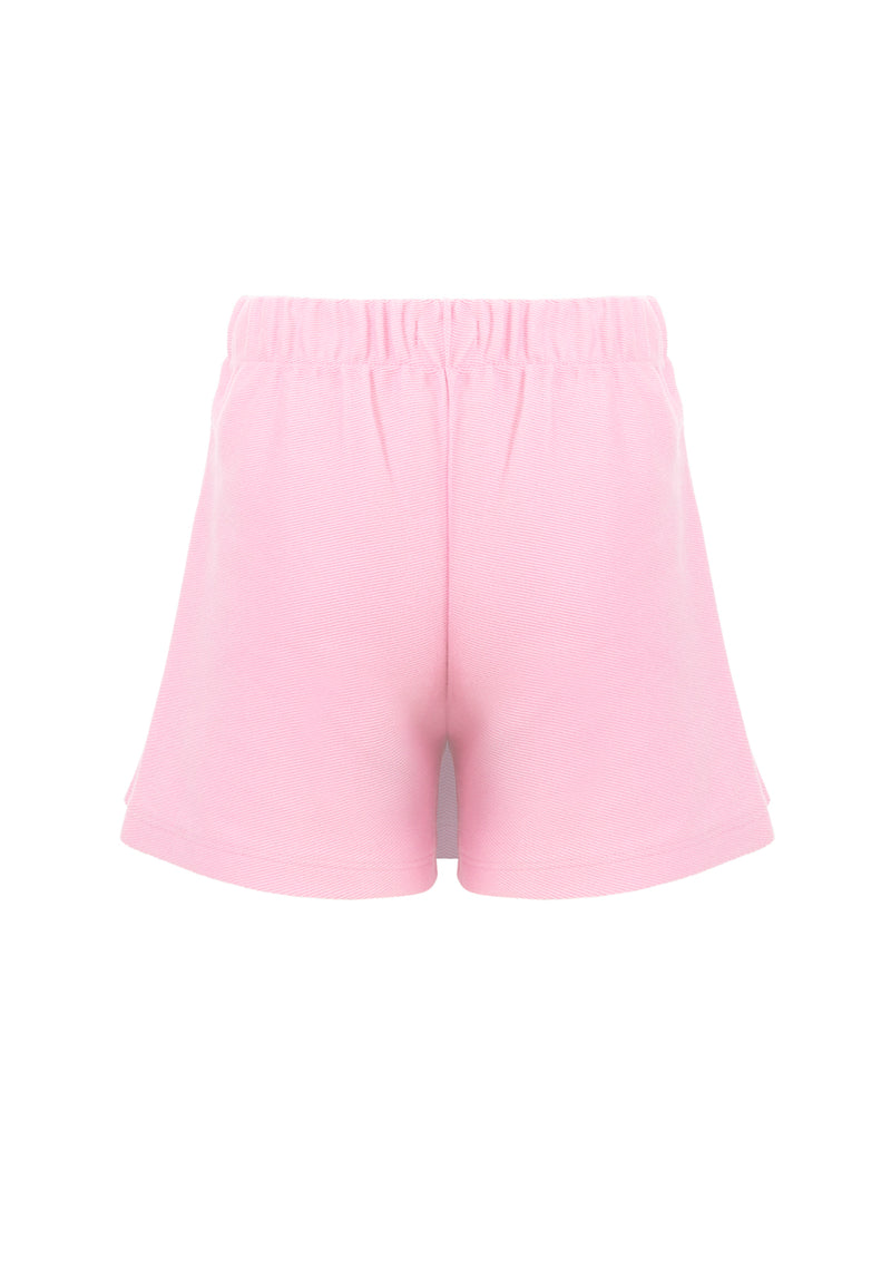 Back of the Begonia Pink Pleated Twill Skort by Gen Woo