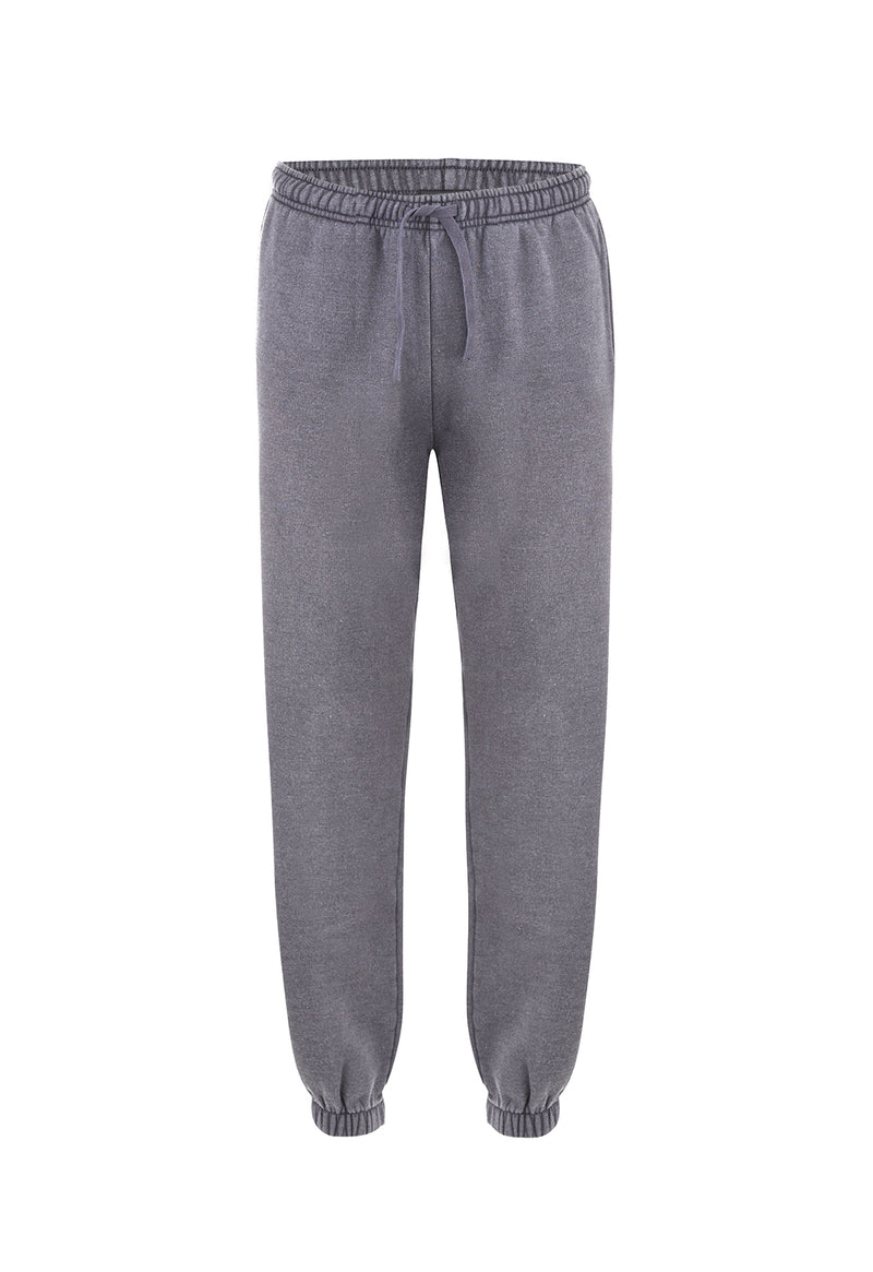 Front of the Oversized Washed Black Girls Sweatpants by Gen Woo