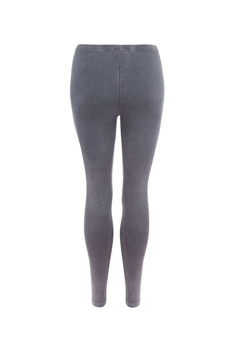 Back of the Black Washed Effect Girls Cotton-Rich Leggings by Gen Woo