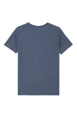 Back view of Navy Blue Boys Crew Neck T-Shirt by Gen Woo. 