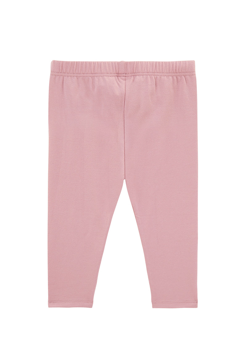 Back of the Cotton Rich Pink Baby Leggings by Gen Woo