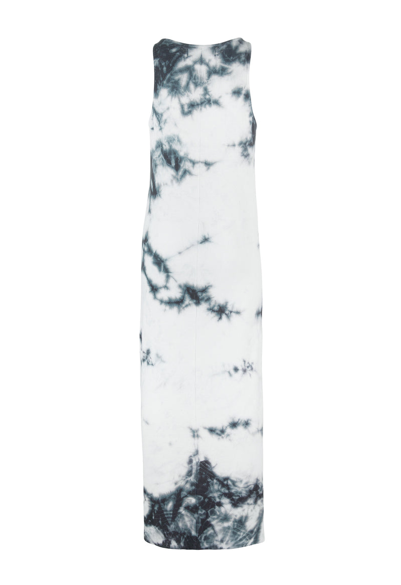 Back of the Ribbed Tie Dye Bodycon Dress by Gen Woo