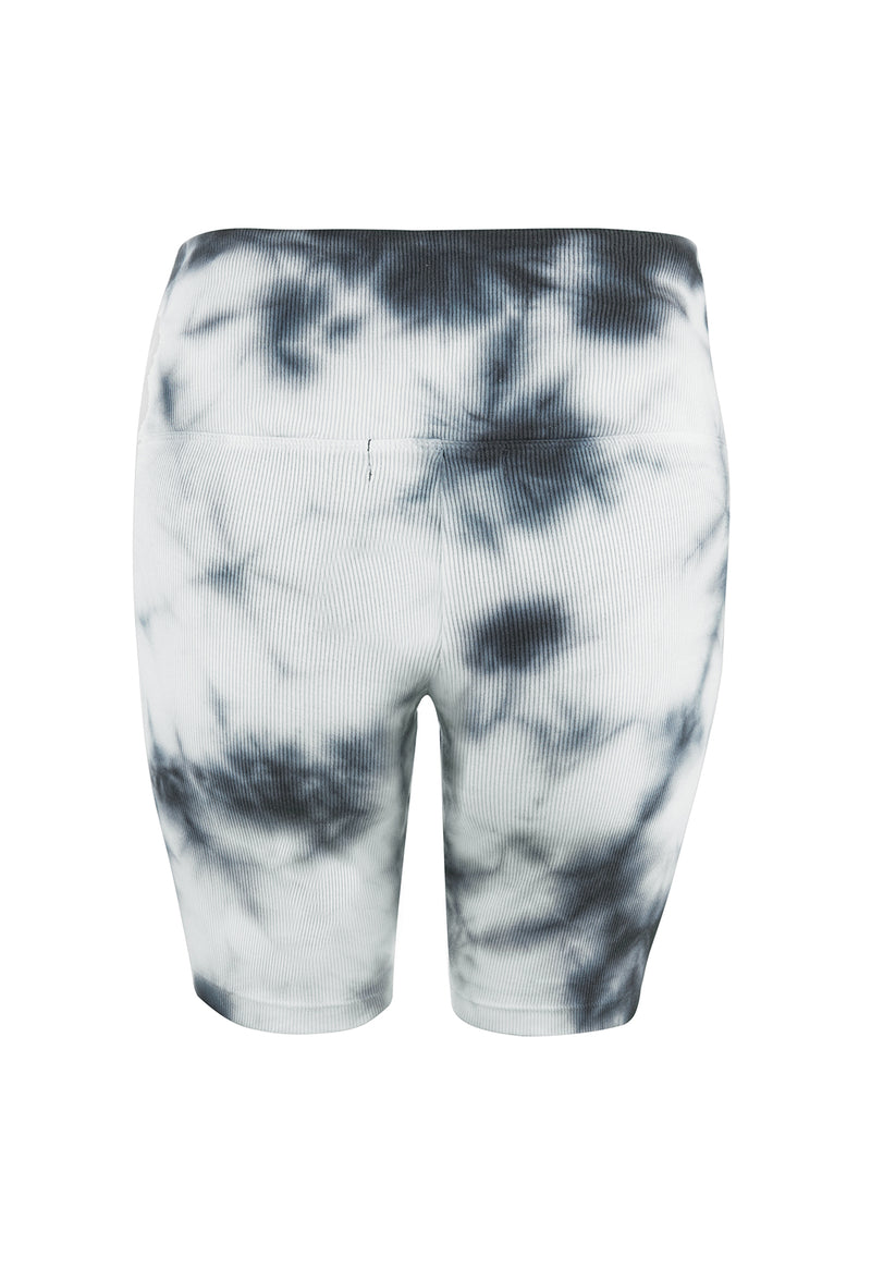 Back of the Tie Dye Ribbed Cycling Shorts by Gen Woo 