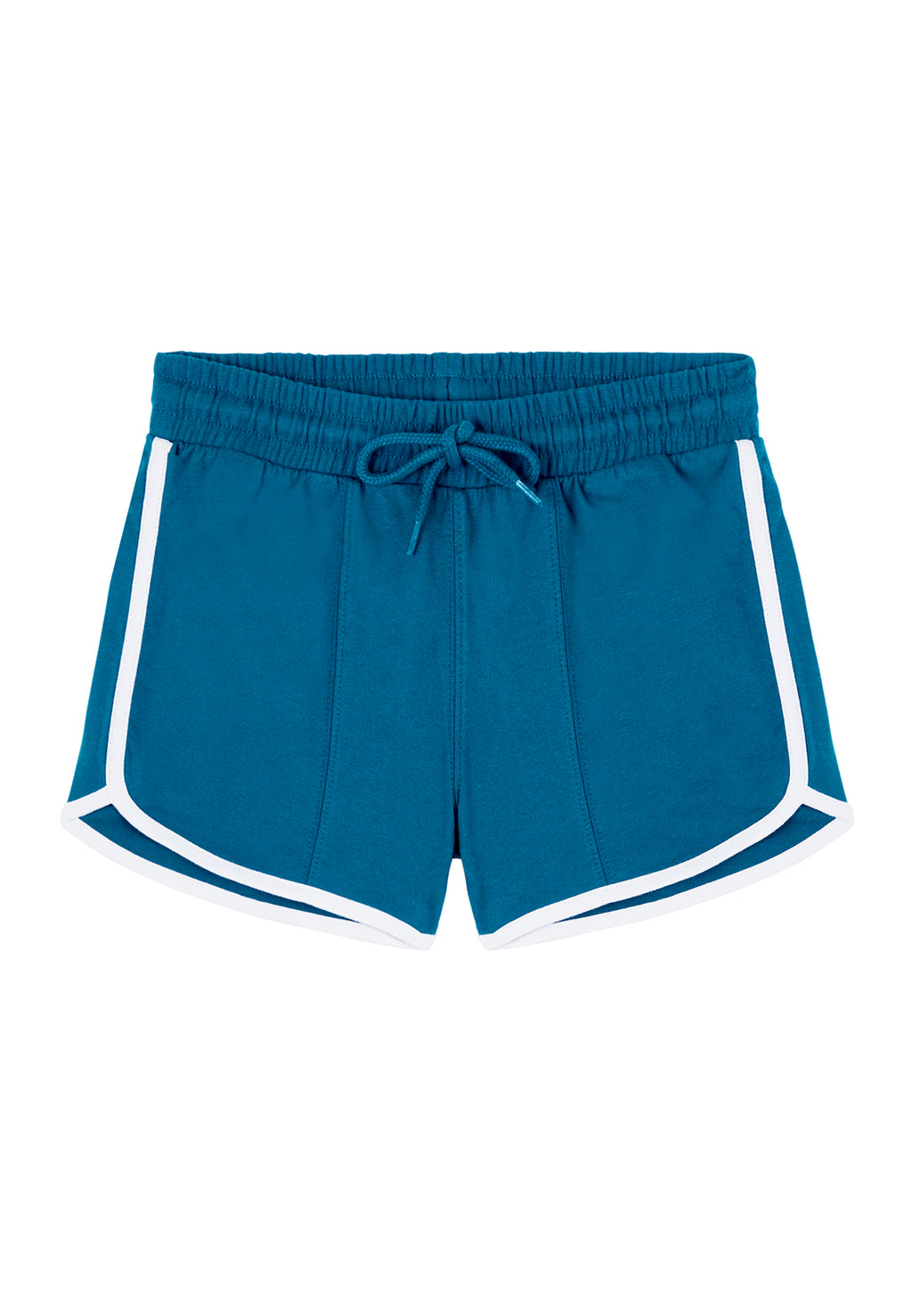 Blue and White Girls Retro Track Shorts by Gen Woo