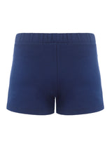 Back view of Teen Navy Twill Stretch Shorts by Gen Woo.