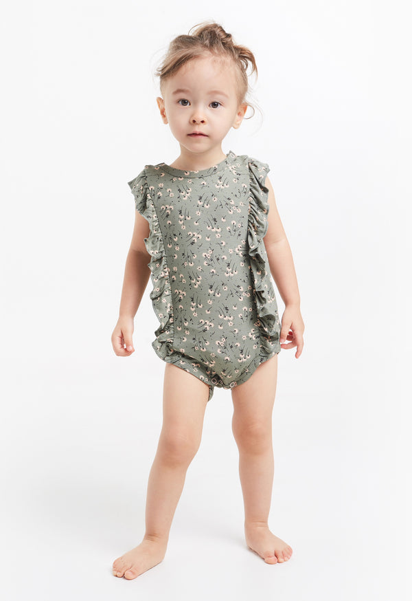Gen Woo Baby Girls Ditsy Print Frill Baby-grow for The Jersey Shop Singapore