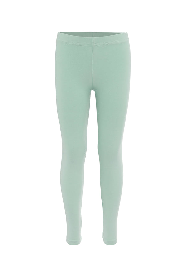Front of the Everyday Girls Mint Sorbet Leggings by Gen Woo