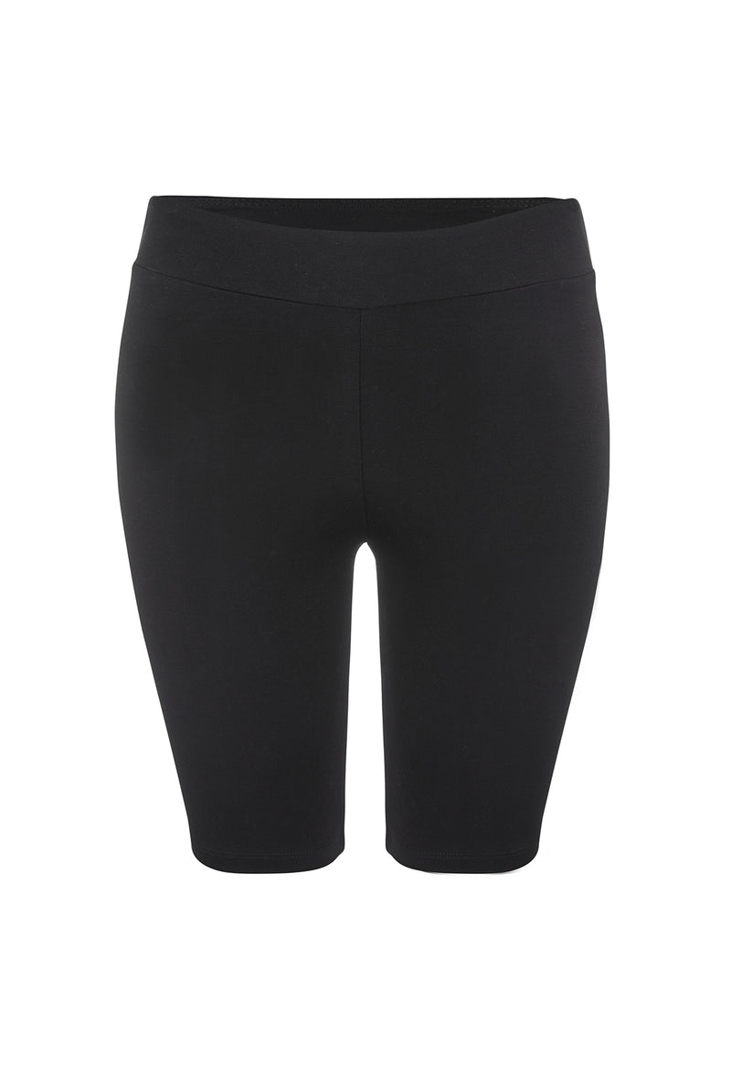 Front of the Girls Basic Black Cycling Shorts by Gen Woo