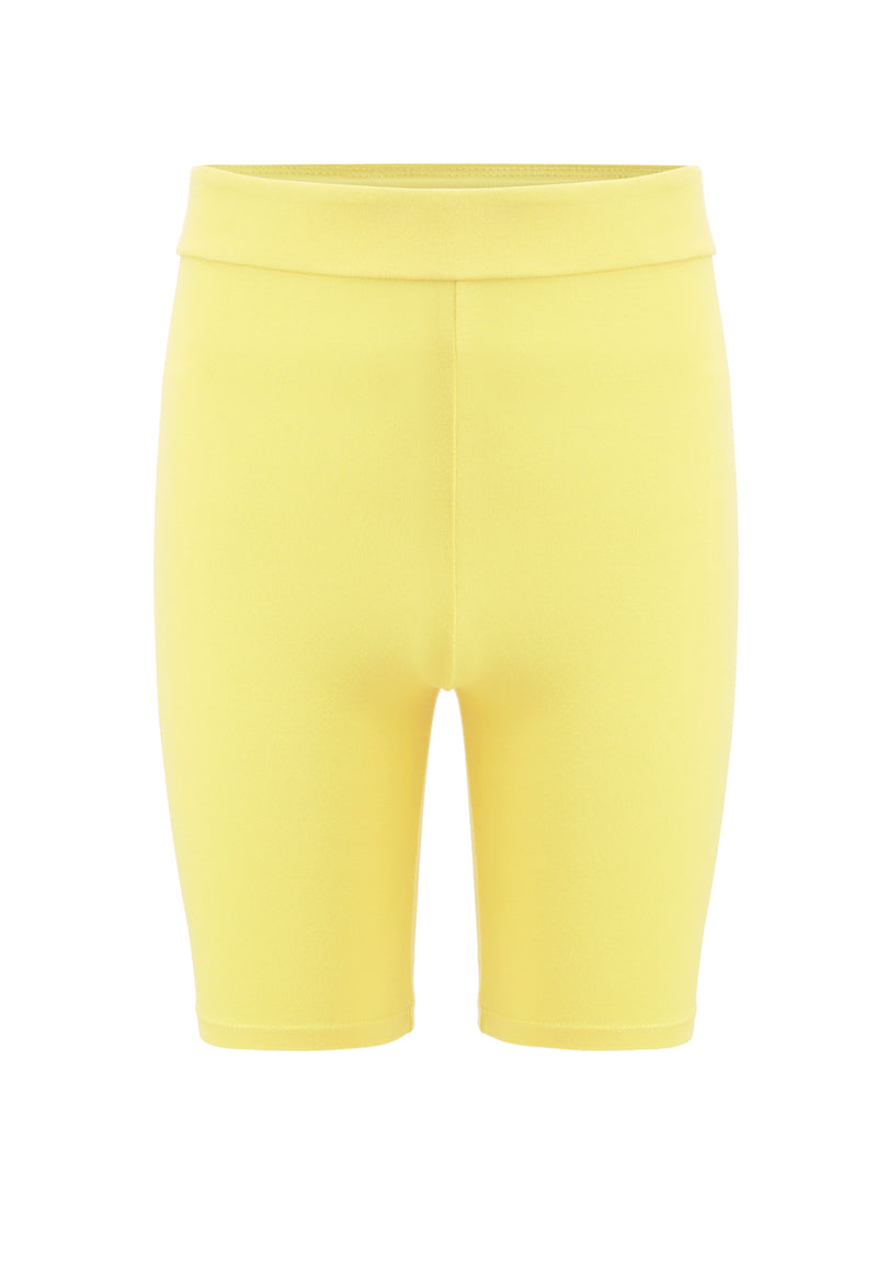 Sunshine Yellow Girls Cycling Shorts by Gen Woo. 