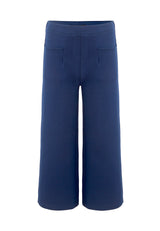 Teen Navy Twill Crop Trousers by Gen Woo.