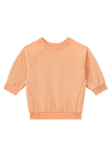 Front of the Apricot Crew Neck Baby Sweater by Gen Woo