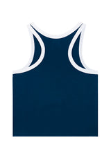 Navy Blue Retro Vest  for Ladies by Gen Woo